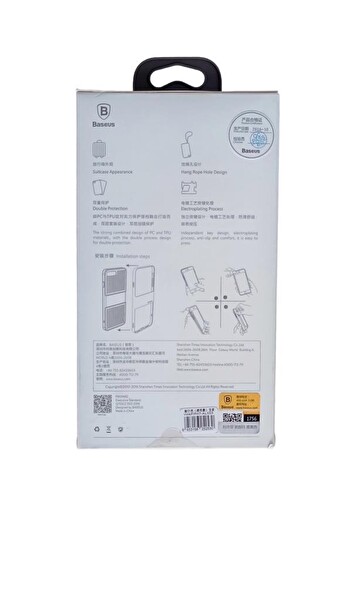 Baseus İphone 7 - 8 SE Travel Series Case Şeffaf Lacivert Telefon Kılıfı