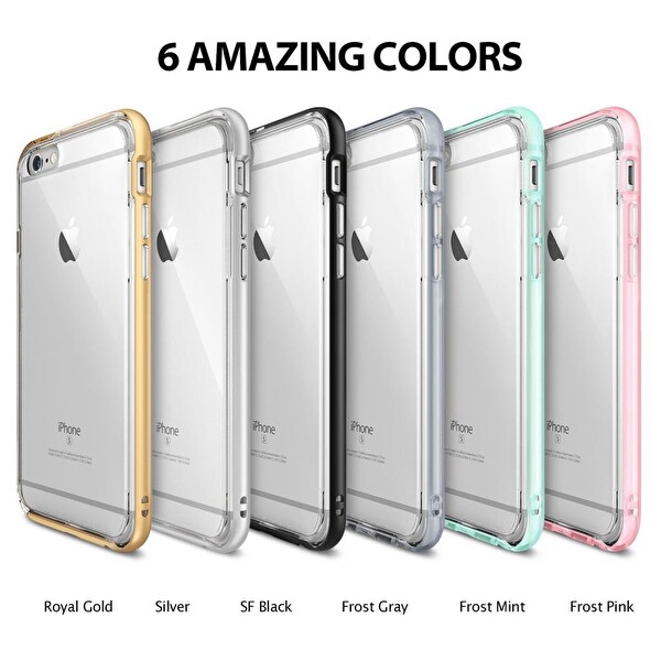 PDAteknoloji İphone 6S - 6 Halka Çerçeve Mint Yeşil Telefon Kılıfı