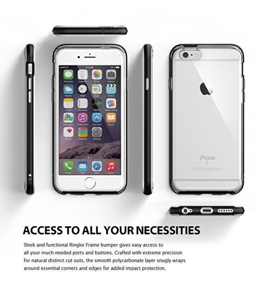 PDAteknoloji İphone 6S - 6 Halka Çerçeve Mint Yeşil Telefon Kılıfı