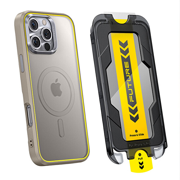 Aohi İphone 16 Pro Max Titanium Temper Camlı Telefon Kılıfı