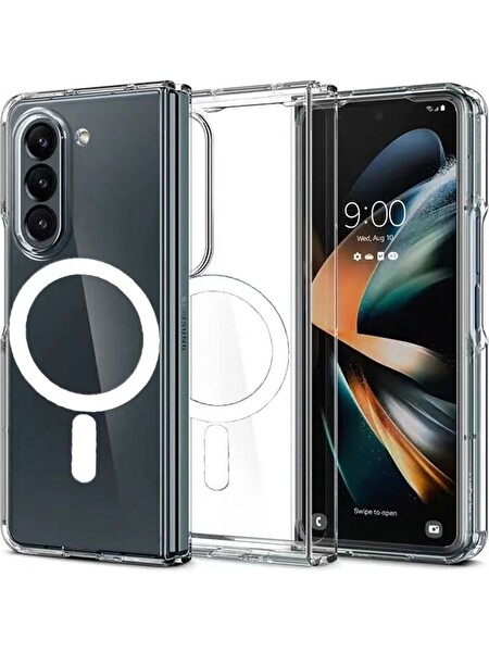 ScHitec Samsung Galaxy Z Fold 5 Magsafe Özellikli Şeffaf Telefon Kılıfı