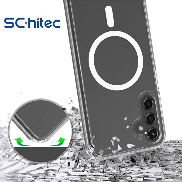 ScHitec Samsung Galaxy S25 Şeffaf Magsafe Özellikli Telefon Kılıfı
