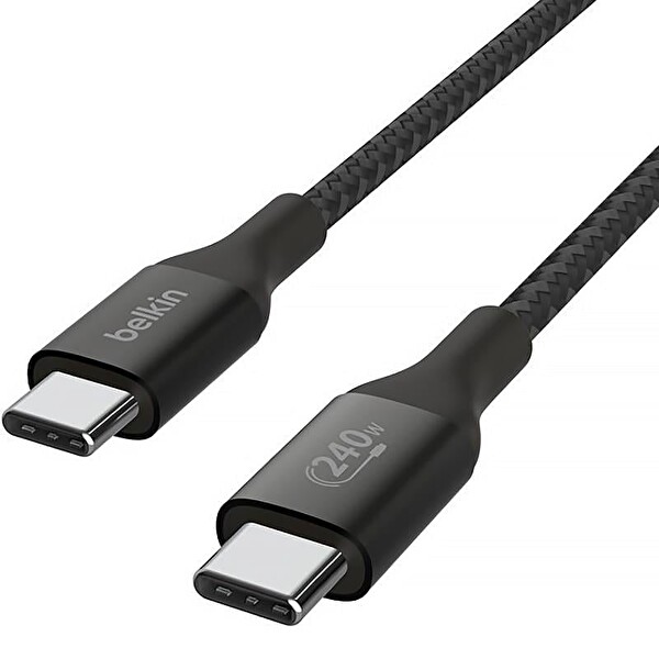 Belkin BoostCharge USB-C 240 W PD USB-IF Sertifikalı Hızlı Şarj Kablosu 1 M