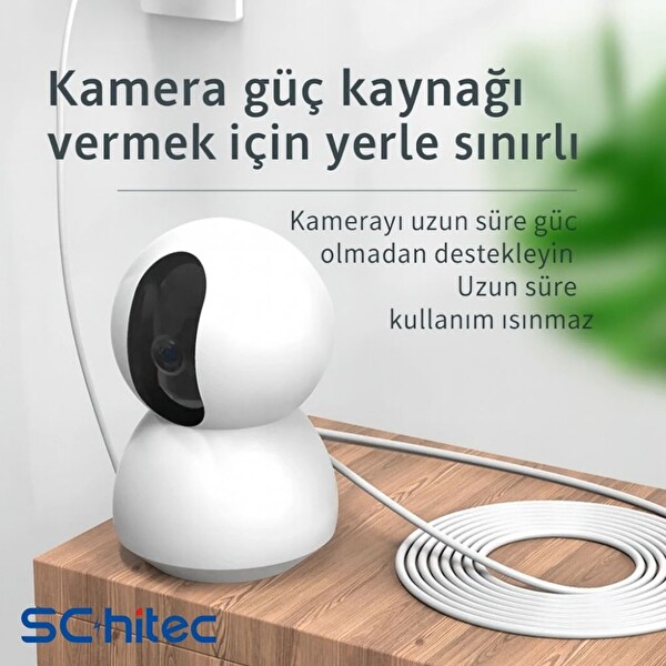 ScHitec 3A 60W UsbA to Type-C Hızlı Data ve Şarj Kablosu 3 M Beyaz SX22