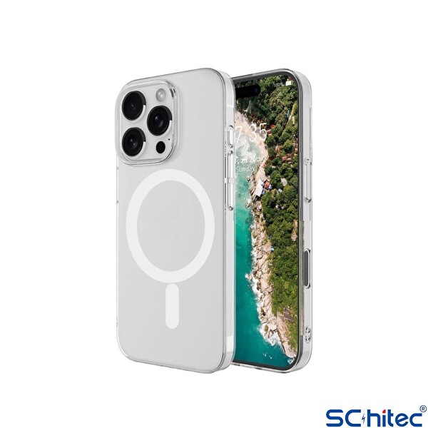 ScHitec İphone 16 Pro Magsafe Özellikli Şeffaf Telefon Kılıfı