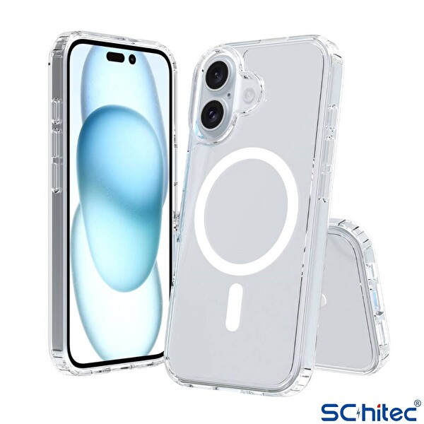 ScHitec iPhone 16 Mag Safe Özellikli Şeffaf Telefon Kılıfı