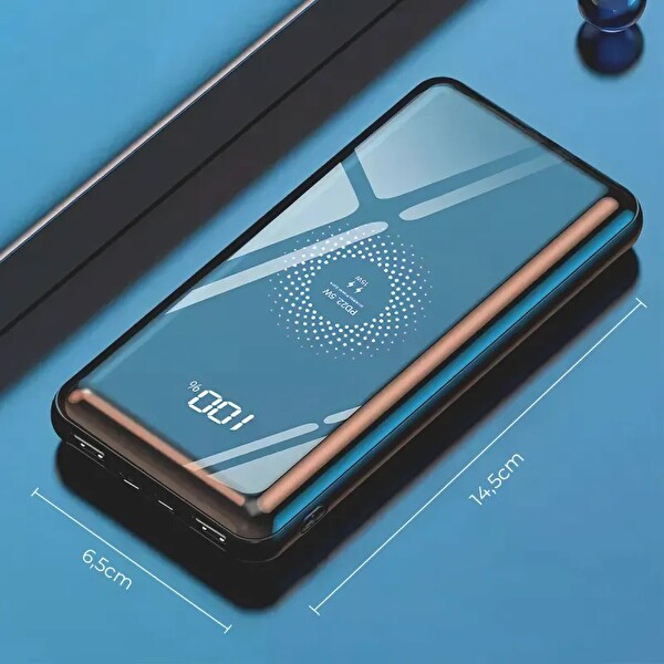 Woyax By Deji WY-121 10000 mAh Dijital Göstergeli 22.5W Hızlı Taşınabilir Powerbank Şarj Cihazı Siyah