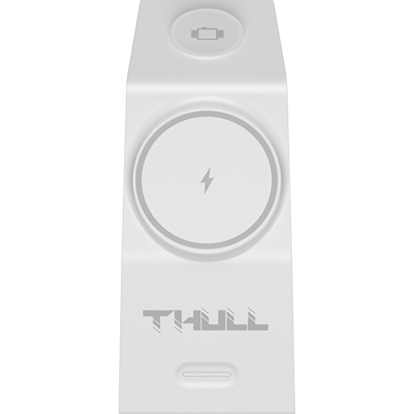 Thull THL-WSC-D12 3’ü 1 Arada Kablosuz Şarj Standı iPhone Akıllı Telefon Airpods Ve Apple Watch Uyumlu 15W Hızlı Şarj Cihazı