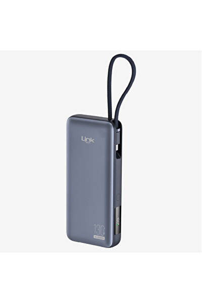 Linktech P131 - 130W Dijital Ekranlı Dahili Type-C Kablolu 20000 mAh Powerbank