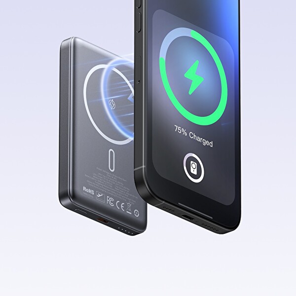 Mcdodo MC-4651 10000mAh 20W Metal Siyah Ultra İnce Kablosuz Powerbank