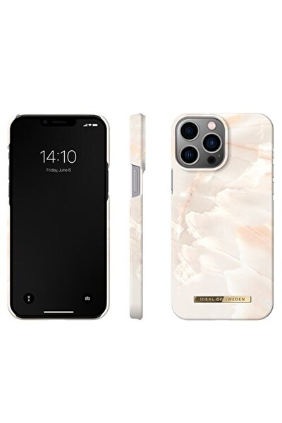 Ideal of Sweden Fashion Case iPhone 13 Pro Max Pembe-Altın Telefon Kılıfı
