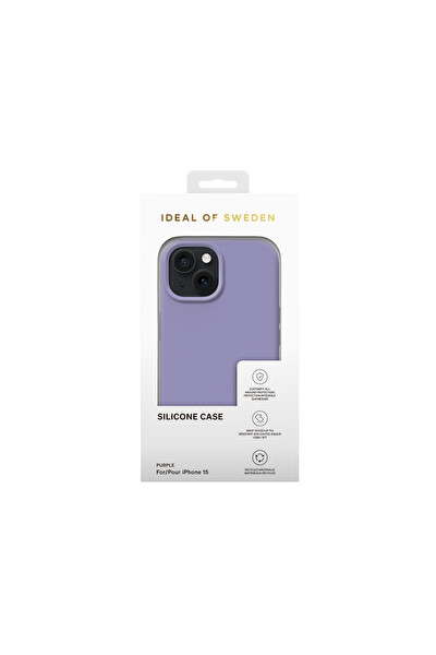 Ideal of Sweden iPhone 15 Mor Silikon Telefon Kılıfı