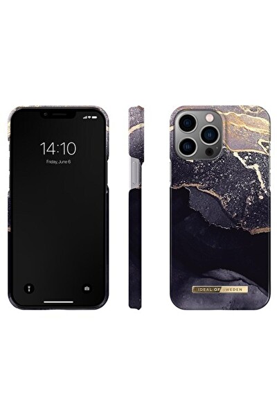 Ideal of Sweden Fashion Case iPhone 13 Pro Max Punk Siyah Telefon Kılıfı