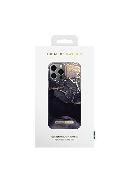 Ideal of Sweden Fashion Case iPhone 13 Pro Max Punk Siyah Telefon Kılıfı