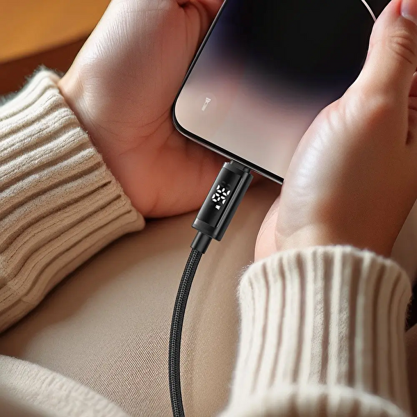 Mcdodo Siyah CA-7990 36W Type C To Lighning iPhone Uyumlu Data Şarj Kablosu 1.2M