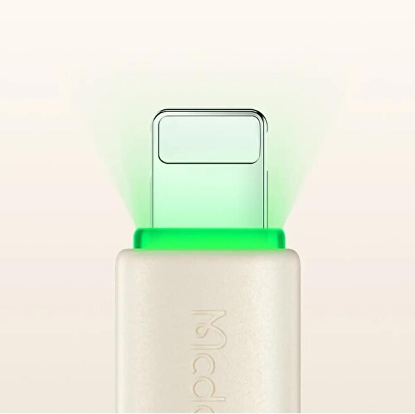 Mcdodo CA-4760 PD36W 1.2 M - Beyaz Type C iPhone Uyumlu Led Işıklı Data - Şarj Kablosu