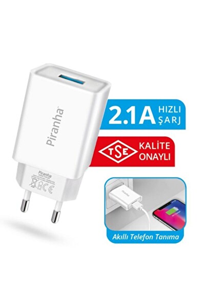 Piranha PCA001 Sıcaklık Koruması Özellikli USB Girişli Şarj Aleti Başlığı