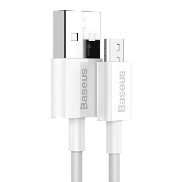 Baseus Superior Series Micro USB Şarj Kablosu 2A - 1M Beyaz