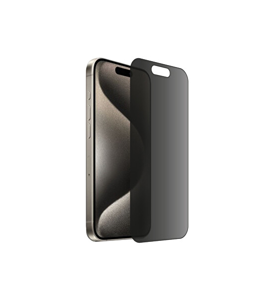 IPG Apple iPhone 15 Pro için Privacy Gizlilik (Anti-Spy) Mat Parmak İzi Bırakmaz Yandan Görünmeyi Engeller Ekran Koruyucu