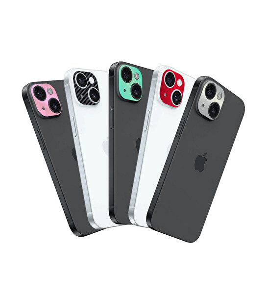 IPG iPhone 15/15 Plus Arka Kamera Vinly - 5 Renk Çizilmeye Dayanıklı Kamera Koruyucu ve Dekoratif Sticker