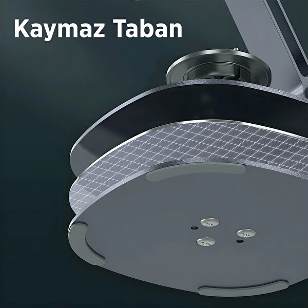 Bix TS01 Katlanabilir 360 Çok Açılı Yükseklik Ayarlı Metal Masaüstü Tablet iPad Ve Telefon Tutucu Stand - Gri