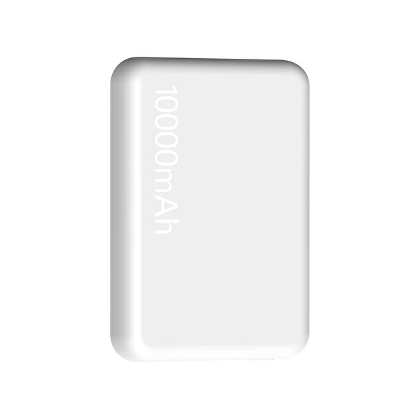 Bix PB112 10000 mAh 15W Manyetik Kablosuz Ve 20W USB-C Hızlı Şarj Destekli MagSafe Qi Uyumlu Mini Powerbank Beyaz