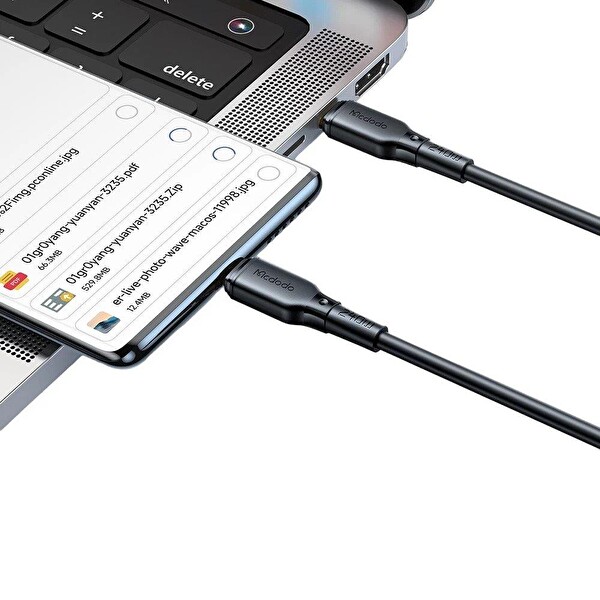 Mcdodo CA-3310 USB 2.0 Type-C 240W Hızlı Data Şarj Kablosu 1.5 M - Siyah