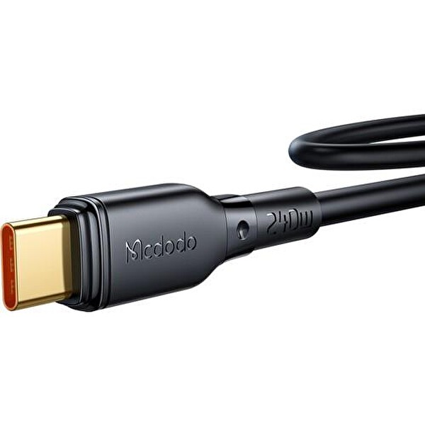 Mcdodo CA-3310 USB 2.0 Type-C 240W Hızlı Data Şarj Kablosu 1.5 M - Siyah