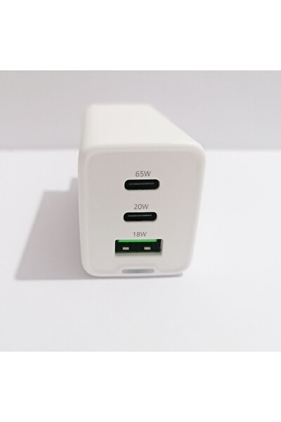 Zuidid AC100 2 PD - 1 USB Girişli 65W GAN Premium Hızlı Şarj Aleti