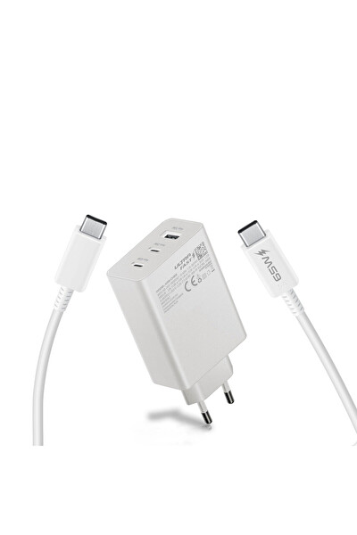Zuidid CH65 65W 2 PD Kablo - 1 USB Çıkışlı Ultra Hızlı Şarj Cihazı