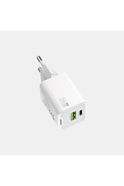 Zuidid AC99 1 PD - 1 USB Girişli 35W Uyumlu GAN Hızlı Şarj Aleti - Beyaz