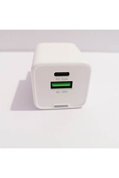 Zuidid AC99 1 PD - 1 USB Girişli 35W Uyumlu GAN Hızlı Şarj Aleti - Beyaz