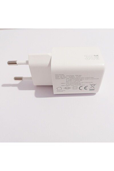 Zuidid AC99 1 PD - 1 USB Girişli 35W Uyumlu GAN Hızlı Şarj Aleti - Beyaz