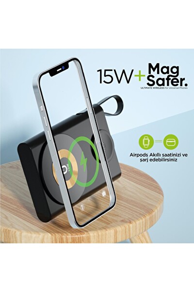 Zuidid PW2250 15W MagSafe 3 in 1 Kablosuz Taşınabilir Şarj Aleti