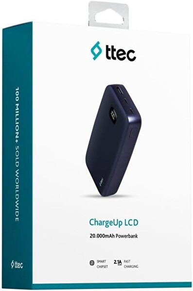 Ttec 2BB211L Charge Up LCD Ekran 20.000 mAh Taşınabilir Hızlı Şarj Aleti - Lacivert