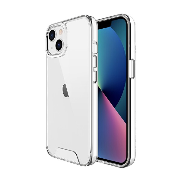 Bix iPhone 14 Plus - 15 Plus Ultra Şeffaf Çizilmeye Dayanıklı Telefon Kılıfı