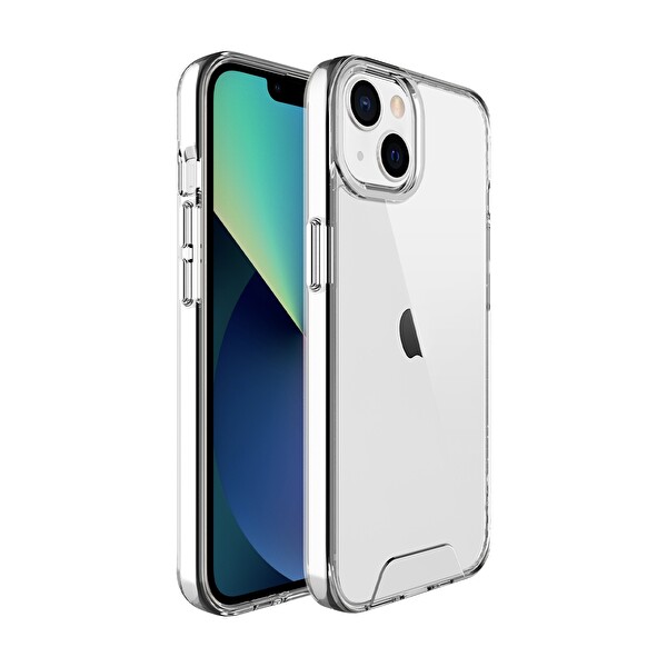 Bix iPhone 14 Plus - 15 Plus Ultra Şeffaf Çizilmeye Dayanıklı Telefon Kılıfı