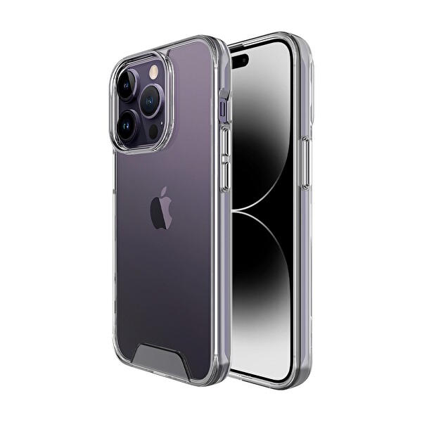 Bix iPhone 14 Pro Uyumlu Transparan Ultra Şeffaf Çizilmeye Dayanıklı Telefon Kılıfı