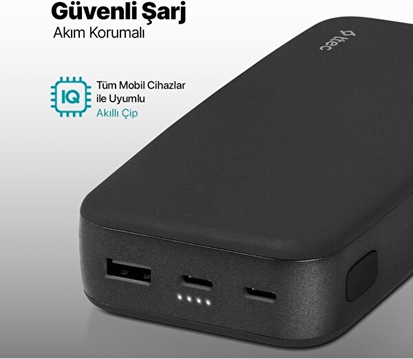 Ttec ChargeUp 2BB210S 20.000 mAh Taşınabilir Hızlı Şarj Aleti Powerbank Siyah