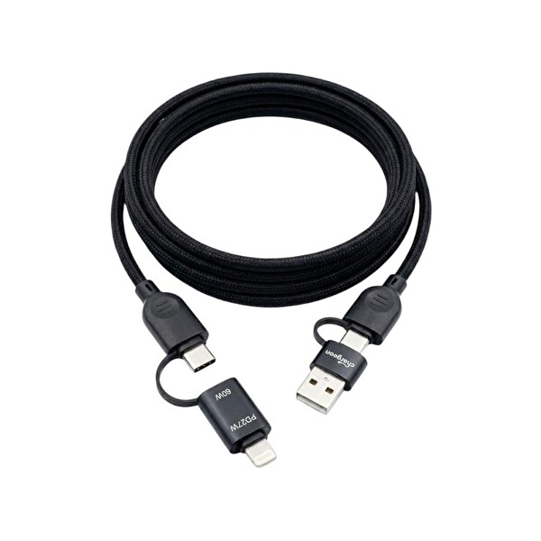 Chargeon 4 in1 Type-C To USB + Type-C To Lightning 87W Hızlı Şarj Kablosu 1M