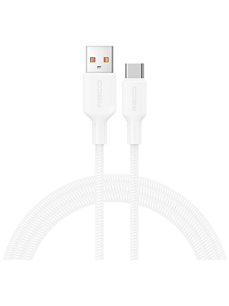 Recci RS46C USB-A To Type-C 2.4A Hızlı Şarj Özellikli Data Ve Şarj Kablosu 100W 1.2M - Beyaz