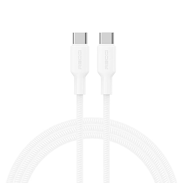Recci RS46CC Type-C to Type-C PD 65W Hızlı Şarj Özellikli Data Ve Şarj Kablosu 1.2M - Beyaz