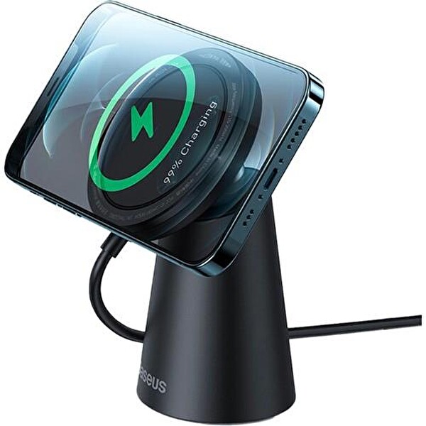 Baseus Simple iPhone Uyumlu Manyetik Kablosuz Şarj Standı CCJJ000001