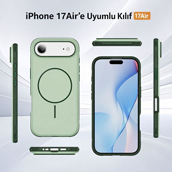 Rova iPhone 17 Air Uyumlu Magsafe Destekli Manyetik Telefon Kılıfı – Darbe Emici Kaymaz