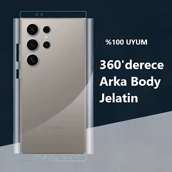 Rova Samsung Galaxy S25 FE Uyumlu 360 Derece Arka hidrojel Film Koruma Body Jelatin