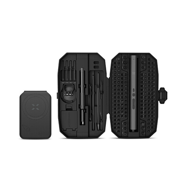 Xenon Smart Akıllı Deri Cüzdan İOS Uyumlu Manyetik Kartlık ve Şarjlı 153 Parça Otomatik Tornavida Hediye Seti