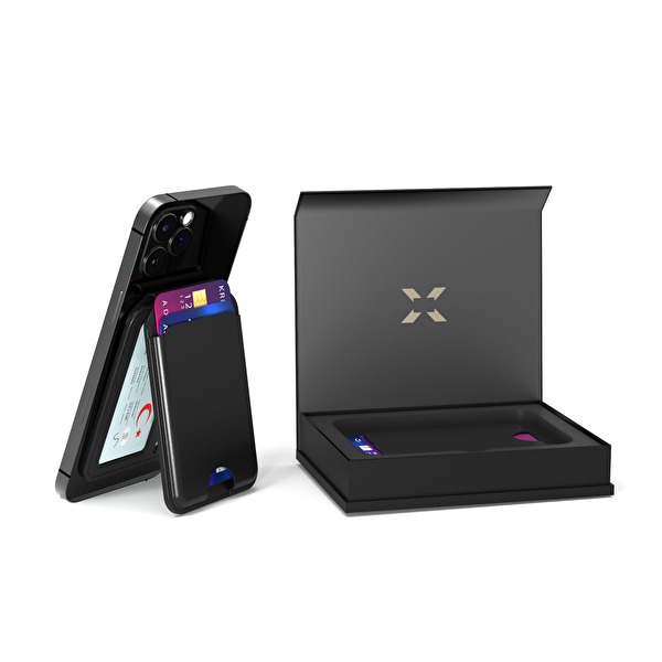 Xenon Smart Akıllı Deri Cüzdan İOS Uyumlu Manyetik Kartlık ve Şarjlı 68 Parça Otomatik Tornavida Hediye Seti