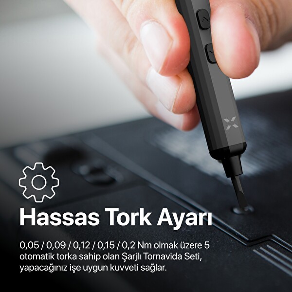 Xenon Smart Akıllı Deri Cüzdan İOS Uyumlu Manyetik Kartlık ve Şarjlı 68 Parça Otomatik Tornavida Hediye Seti