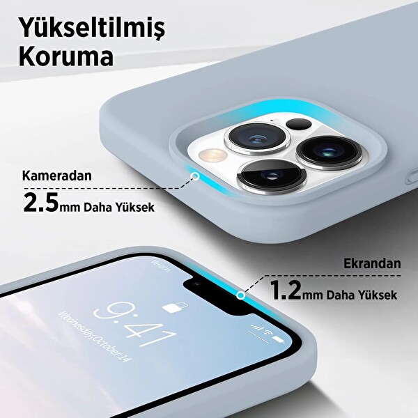 Bix iPhone 16 Uyumlu Silikon Magsafe Güçlü Darbe Emici Telefon Kılıfı - Nane Yeşili