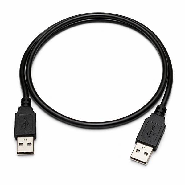 Schitec USB-A to USB-A Veri ve Şarj Kablosu – Erkek - Erkek Siyah